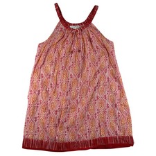 Oscar De La Renta Dress Womens Small Multicolor Floral Halter Sundress Cotton