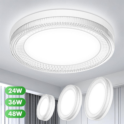Flush Mount LED Ceiling Light 24W/36W/48W Bedroom Lights IP44 Waterproof 6500K