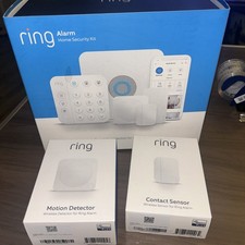 New Ring 2nd Gen Alarm 8 Piece Home Security Kit Motion Detector Contact Sensor