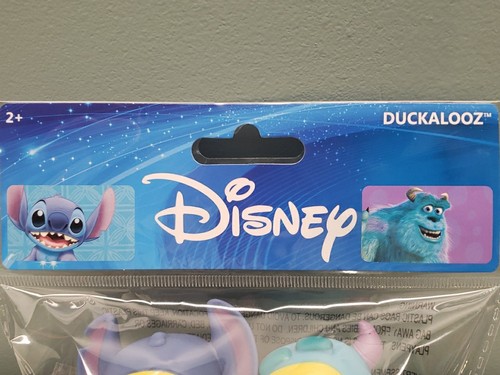 2 Pack Of Disney Stitch & Sully Duckalooz Rubber Duckie Jeep Duck Bath Toy - Picture 4 of 6