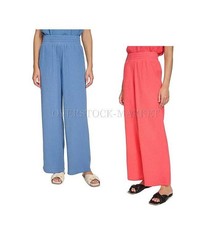 NEW! WOMEN'S DKNY PULL ON COTTON SOFT LIGHTWEIGHT GAUZE PANT W/WIDE LEG! VARIETY