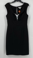 WHBM Black Sleeveless Lined Sheath Dress 10 Stretchy