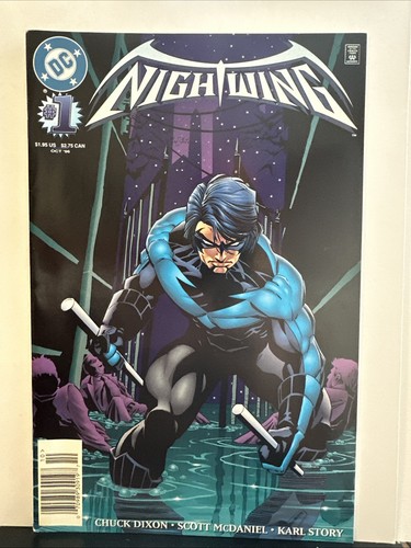 Nightwing #1 (1996) Newsstand, 1st mention of Bludhaven.