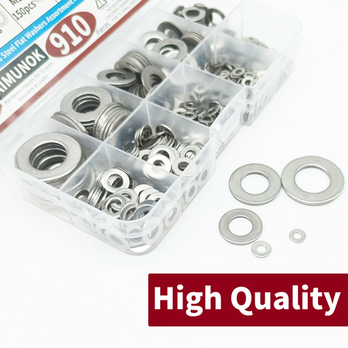 900Pcs Assorted Box of Flat Washers - StainlessSteel M2.5 M3 M4 M5 M6 M8 M10 M12 - Picture 4 of 7