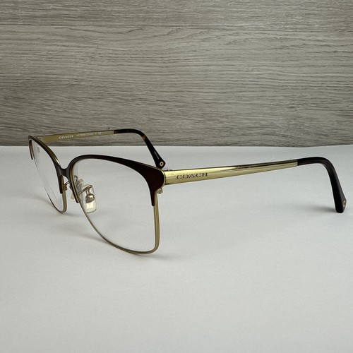 COACH, HC5048 Olivia, 9165 Satin Dark Brown/Shiny Gold, 52-15-135 Frames Only