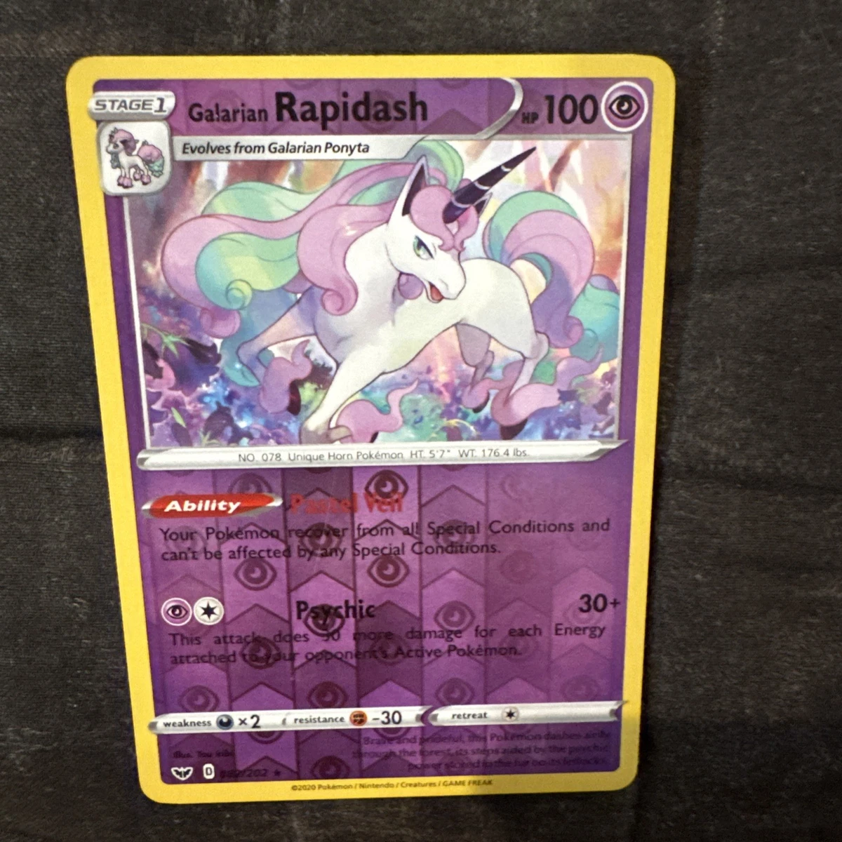 Galarian Rapidash Pokmon TCG Cards for sale | eBay