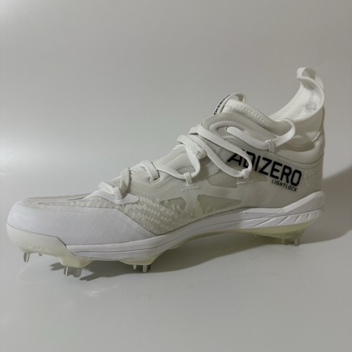 Adidas Hombres 8.5 ADIZERO AFTERBURNER 9 NWV Botines de Béisbol Blanco/Negro ID1667 NUEVO - Imagen 4 de 8