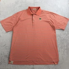 Peter Millar Polo Shirt Mens XL Pine Valley Golf Club Mercerized Cotton Striped
