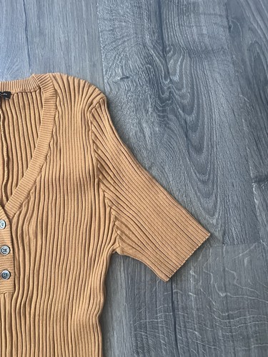 universal standart short sleave ribbed sweater 1569-674 Size Large - Picture 3 of 5
