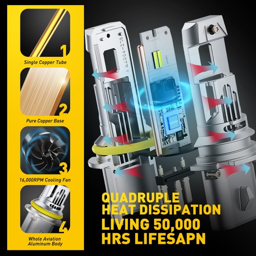 HB5 9007 Faros LED 330000LM Kit Bombillas LED HB5 9007 haz alto bajo súper brillante - Imagen 5 de 10