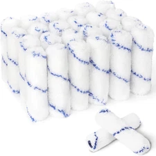 24 Pack Small 4 Inch Paint Roller Covers 1/3" Nap Microfiber for All Paints