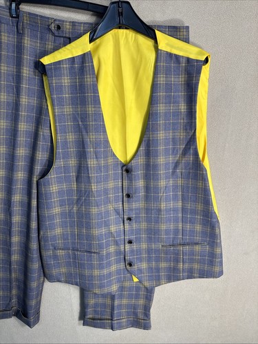 Tuta Kent & Park 52R viola a quadri con finestra 1 bottone 3 pezzi 46X25 braccia corte - Foto 12 di 19