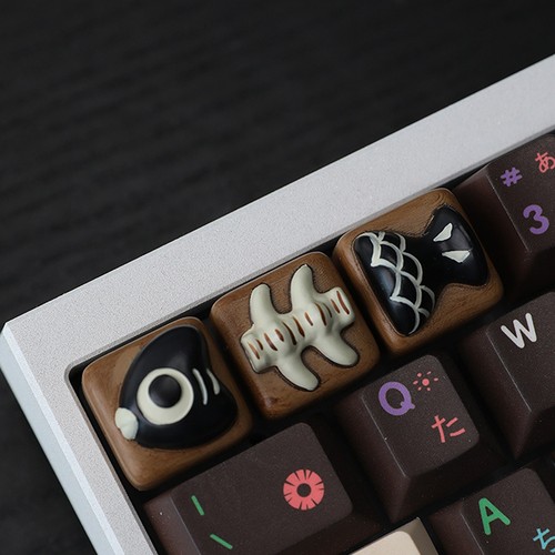 Słodkie kości rybne Keycap Spersonalizowana żywica Kawaii Cartoon Girl MX Switch Keycaps - Zdjęcie 5 z 13