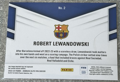 2022-23 Panini Donruss Elite FIFA Soccer - Robert Lewandowski Field Vision #2 - Bild 2 von 2