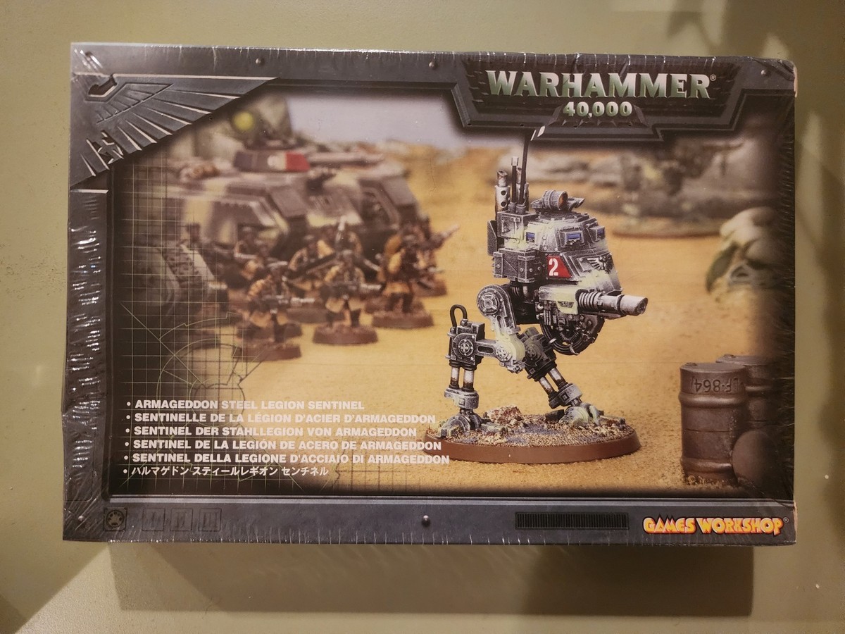 Armageddon Steel Legion Sentinel NISB Retired Rare Warhammer 40k 