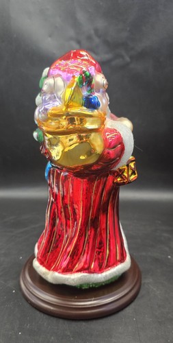 "Estatuilla grande de Papá Noel de vidrio soplado Thomas Pacconi 2003-11"" nueva en caja" - Imagen 9 de 13