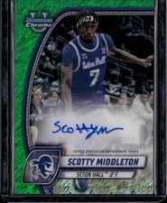 2024-25 Bowman Chrome U #94 Scotty Middleton Auto Green Shimmer Refractor