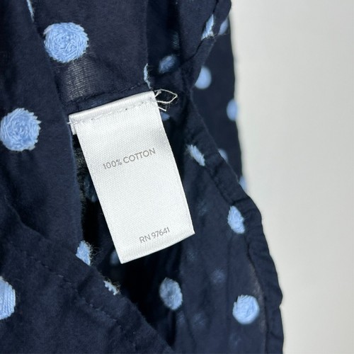 Blusa J Jill Talla S Azul Marino Lunares Abotonada Ligera Informal Clásica - Imagen 5 de 9