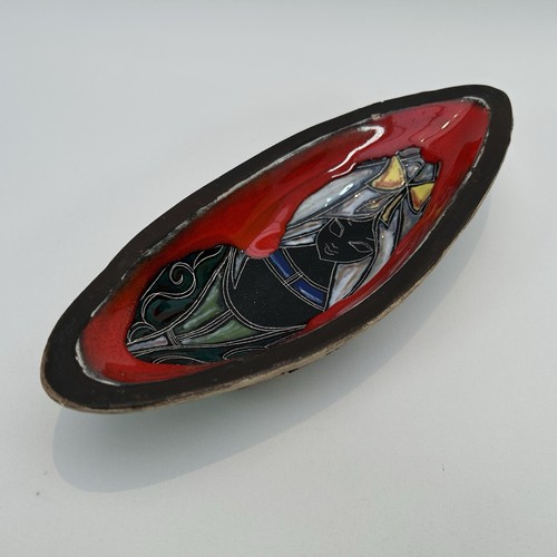 Vintage Fantoni Style Italian Trinket Dish Mid Century 50's 60's Scragfitto Lady - Picture 5 of 12