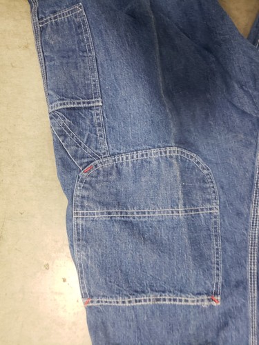Vintage Big Mac Denim Bib Overalls Workwear 100% Cotton Union Made Square Bak - Picture 9 of 10