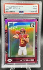 2024 Panini Donruss Optic - Rated Rookie Jayden Daniels #248 Pink Prizm PSA 9