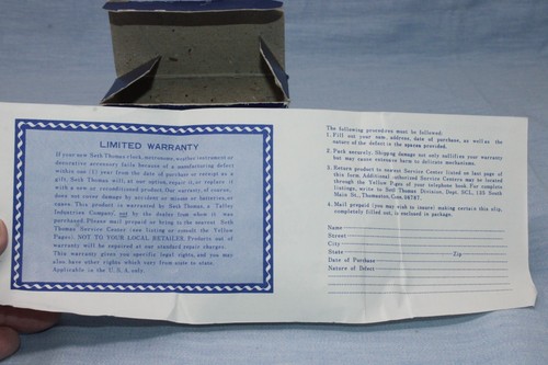 Sveglia da viaggio vintage SETH THOMAS Travatour #3805 40 ore TAIWAN, funziona! - Foto 14 di 16