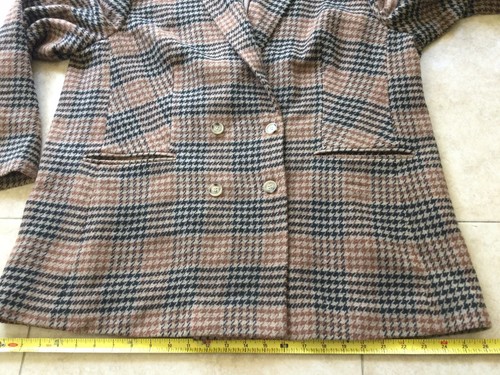 NWT Andree by unit Woman's Double Breasted Brown Houndstooth Jacket/Blazer s 2X - Afbeelding 14 van 24