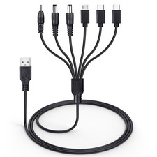 Charger for Bousnic Dog Shock 3.3 ft cable with 6 charging ports, Black