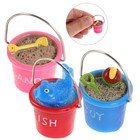  3 Pcs Garden Sculpture Beach Decor Bucket Ornament Dollhouse Outdoor