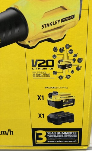 Stanley Fatmax V20 Lithium 18V Brushless Blower High Power Performance Boost - Picture 3 of 5