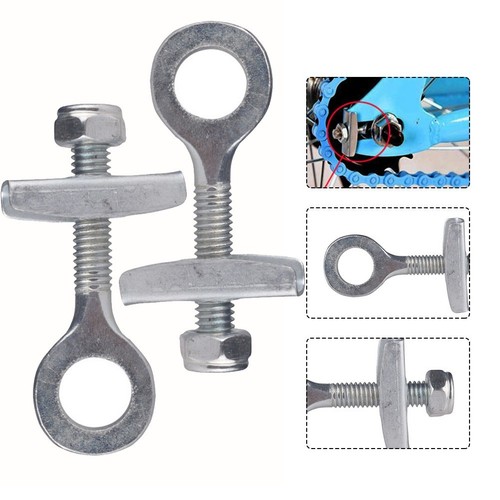2x Bicycle Chain Adjuster Tensioner Axle Tug Single Speed Wheel Fastener - Picture 18 of 24