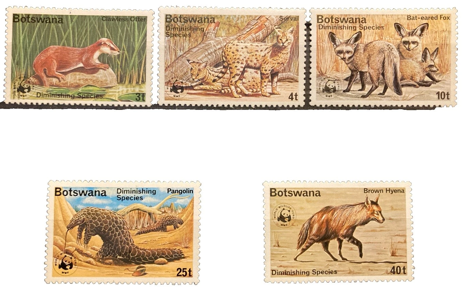 Batswana Independent Nation Animal Kingdom Postal Stamps
