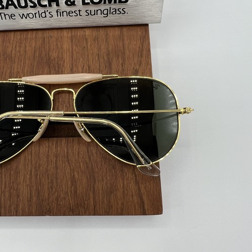 Vintage Ray Ban B&L G15 Outdoorsman Aviators 58 mm Nuevo de Lote Antiguo con Defectos W0226 - Imagen 13 de 14