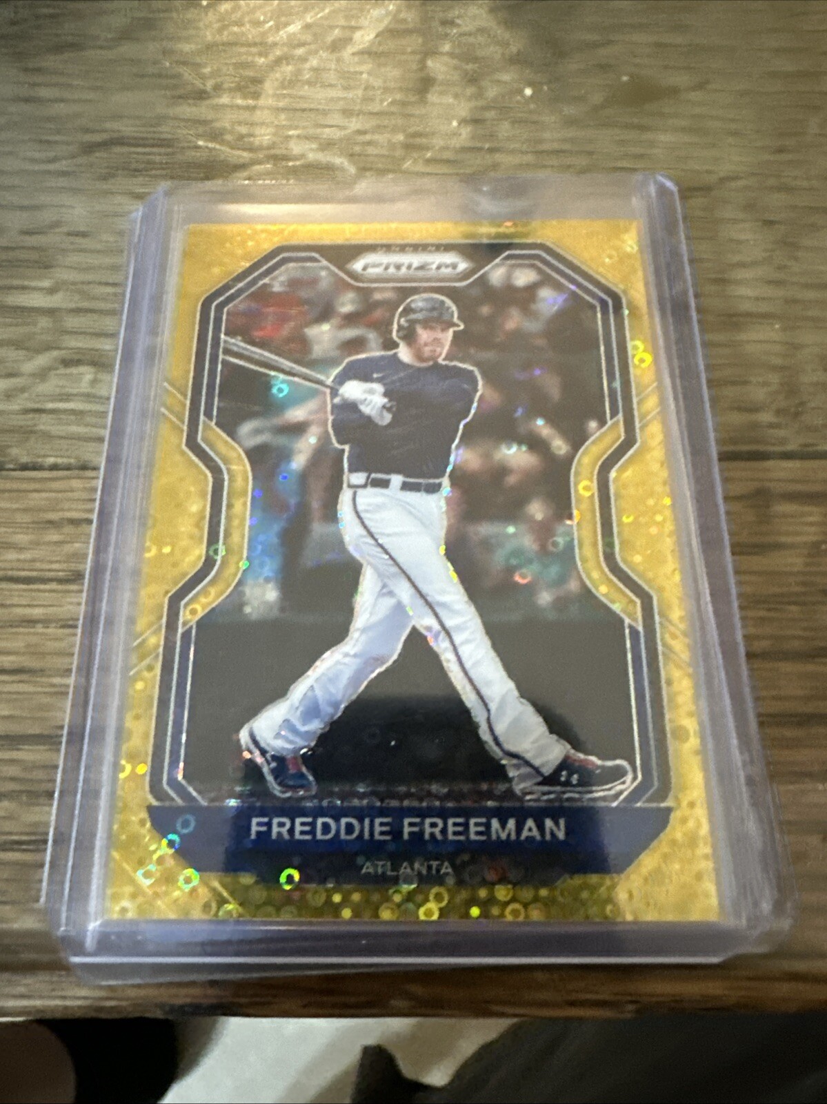 2021 Panini Prizm - Tier II #112 Freddie Freeman Gold Disco /10 MVP