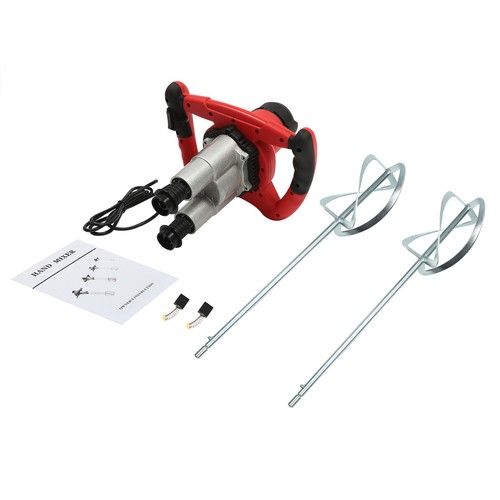 Agitador de pintura y mortero 2800 W agitador de concreto de 2 velocidades mezclador manual 6 velocidades - Imagen 9 de 20