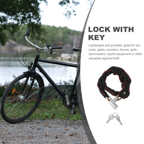 80CM Cable Lock for Bicycles with Key and Durable Canvas Coating - Picture 4 of 12