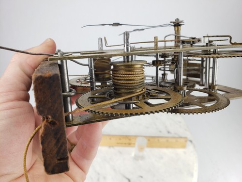 Vintage Messing unbeschriftet Schlüsselaufzug Uhrwerk Glockenspiel Kuckuck - Bild 11 von 11