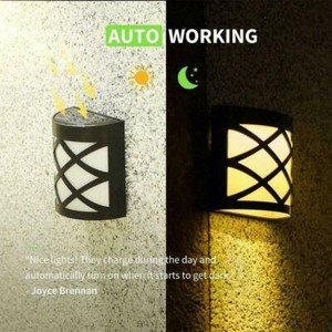 1-5X Bright Outdoor Garden Solar Powered Lights Shed Door Fence Wall LED Lamps