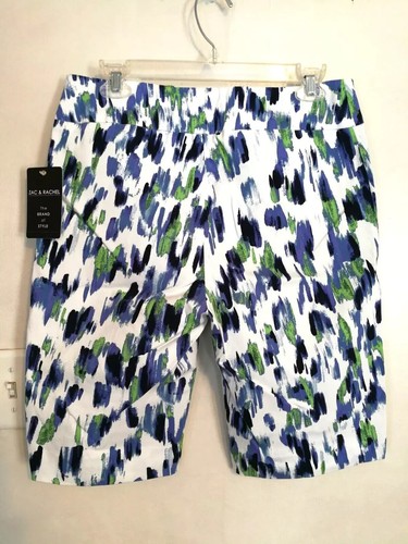 Zac & Rachel pantaloncino donna 10 bermuda chino bianco blu verde elasticizzato pull on - Foto 2 di 4
