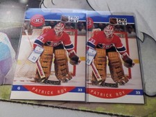 Patrick Roy 1990-91 Pro Set Hockey #157 - Montreal Canadiens 2 Lot