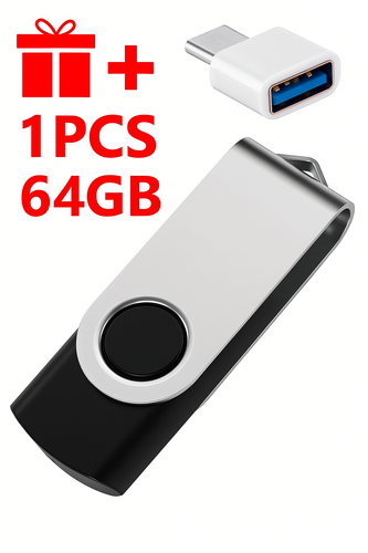 USB-Stick 64GB mit Typ-C Adapter – Für PC, Laptop, Smartphone & Auto - Bild 1 von 7