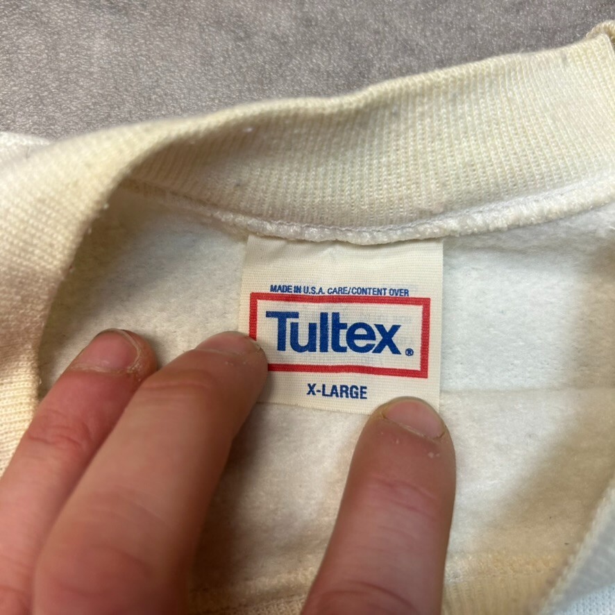 Tultex Charge Jumper Mens XL Crew Neck Teddy Bears Pullover Sweater, White image 7