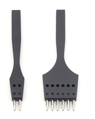 LeatherCraft round Hole Black pricking iron chisel Stitching Punch DIY Tools Set - Picture 15 of 22