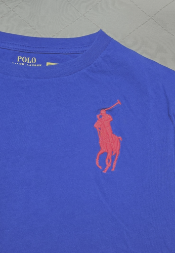 Boys Tshirts L/XL Ralph Lauren Seaside Blue Graphic Pony Short Sleeve Lot of 2 - Picture 7 of 13