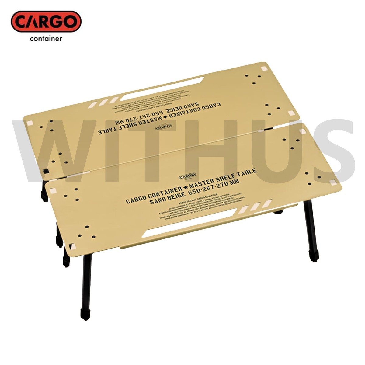 CARGO CONTAINER Master Shelf Camping Table + Table Carry Bag