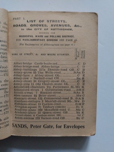 1953 Bedells' Pocket Street Directory Nottingham Arnold & West Bridgford - Imagen 11 de 11