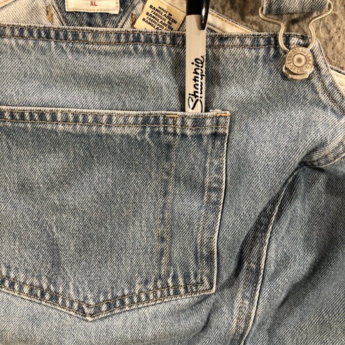 levis denim overall tank top womens XL blue Front Pocket Pencil Holder Cropped - Picture 4 of 19