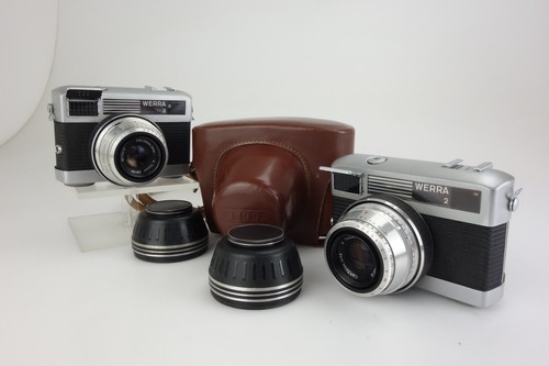 2x WERRA 2 negro Zeiss Tessar 50 mm f2,8 + bolsa jb155 - Imagen 2 de 11