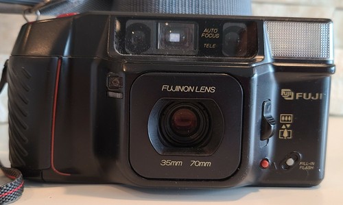 Fuji 35mm DL-400 Tele Point and Shoot Film Camera & Carry Bag - Picture 3 of 9