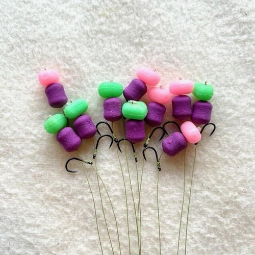 10 X PIATTAFORME PER CAPELLI CARICATE 10mm CRANBERRY & CALAMARI WAFTERS CARPBALLS FLYNSCOTSMAN - Foto 3 di 6